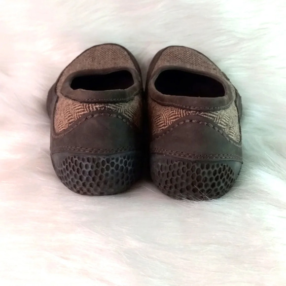 Patagonia Gumwood Wool Mary Jane Flat Wool Leather Blend Womens Size 6m Brown - Picture 4 of 8